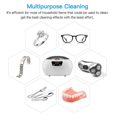 Mini Ultrasonic Cleaner Portable For-Brillen-Gebisse des Haushalts-600ml